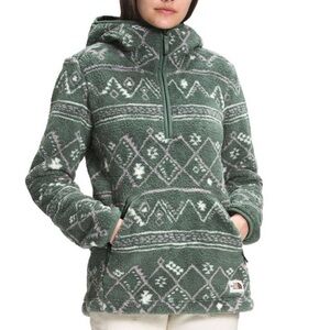The North Face Campshire Patterned Quarter Zip-Up Fleece Sweater Large